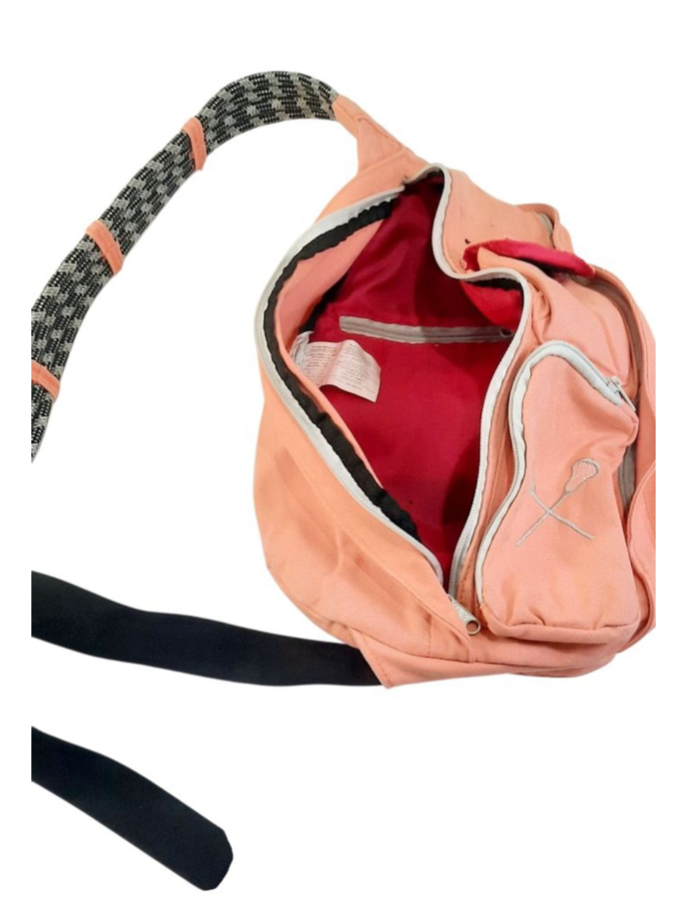 Kavu Rope Sling Solid Coral Backpack Crossbody with pink Lining - Picture 4 of 5